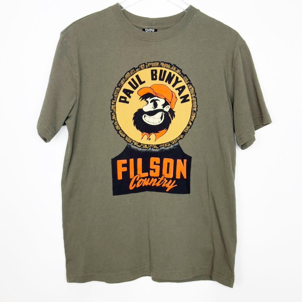 Filson Men's Paul Bunyan Graphic T-Shirt Green Made in USA Tee M